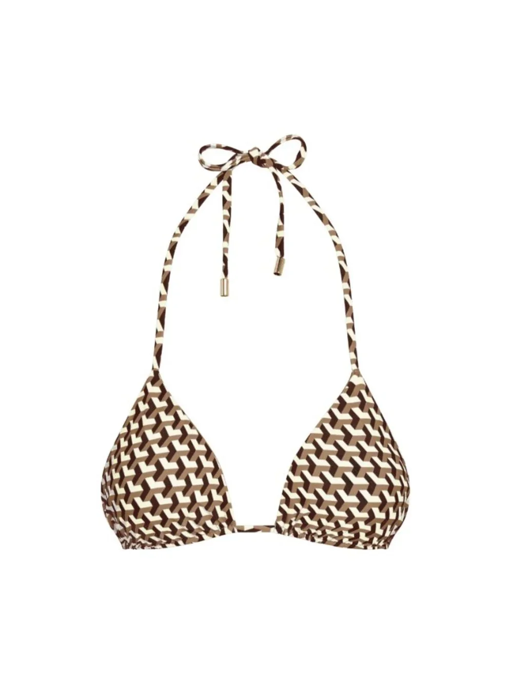 Monday Swimwear Palma Bikini top in Husk Geo print, Size Small